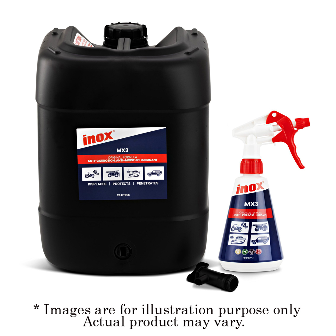 New INOX MX3 Anti-Corrosive Lubricant 20L with Tap & Spray