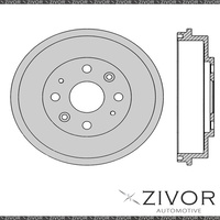 2x Brake Drums For FORD LASER KF BP 4 Cyl EFI 1990 - 1991