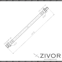 2x Hydraulic Hose - Front For HOLDEN KINGSWOOD HJ 4D Sdn RWD 1974 - 1976