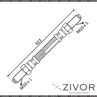 2x PROTEX Hydraulic Hose-Front For FORD CORTINA TC, TD 4D 1970-1976 #H1097