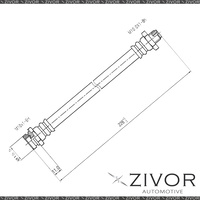 2x Hydraulic Hose - Front For MITSUBISHI EXPRESS SH 3D Van RWD 1991 - 1994