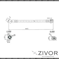 2x PROTEX Hydraulic Hose-Front For NISSAN NAVARA D21 2D C/C RWD 1986-1997 #H1718