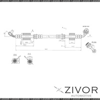 2x PROTEX Hydraulic Hose-Front For SUZUKI VITARA SV420 2D 1997-2000 #H1796