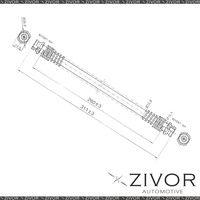 2x PROTEX Hydraulic Hose-Front For MITSUBISHI L200 MA 2D Ute 4WD 1981-1981 H1813