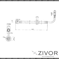 2x PROTEX Hydraulic Hose-Front For FORD FALCON BA 4D Wgn RWD 2002-2005 #H1868