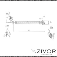 2x PROTEX Hydraulic Hose-Front For NISSAN SILVIA S14 2D Cpe RWD 1993-1998 #H3208