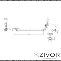 2x Hydraulic Hose - FR For TOYOTA HIACE RZH101R 3D Van RWD 1989 - 2002