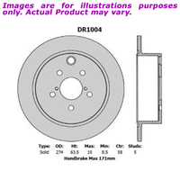 New PROTEX Brake Rotor - Rear For SUBARU FORESTER SJ SJD 2.0L DR1004