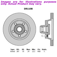 New PROTEX Brake Rotor - Front For FORD FALCON EA EA 3.9L 4D Wagon RWD DR110B
