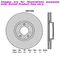 New PROTEX Disc Rotor For CITROEN GRAND C4 PICASSO 2.0L 4D Wagon FWD DR1206