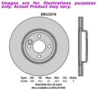 New PROTEX Brake Rotor - Front For MINI COOPER S R59 R59 1.6L DR12574
