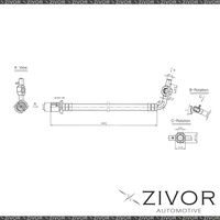 PROTEX Hydraulic Hose-Front For TOYOTA HIACE RZH113R 3D Van RWD 1989-2005 #H3269