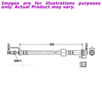 New PROTEX Hydraulic Hose - Front For FORD TRANSIT VM FXXTT 2.4L H3625