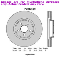 New PROTEX Disc Rotor For FORD ENDURA CA . 2.0L 4D SUV FWD PDR1262H