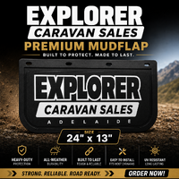 Heavy Duty Mudflap 24x13"(610x330mm) Truck 4x4 4WD Caravan Trailer #EXPLORER