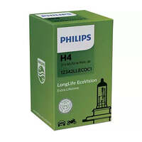 New PHILIPS Globe H4 12V 60/55W Single Box Longlife Eco Vision (12342Llecoc1)