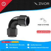 New RACEWORKS Female To Male Swivel Elbow 90 Deg 90 Degree RWF-143-10BK