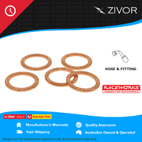 RACEWORKS Copper Washers ID10mm OD16mm T1.5mm 5Pk ID11mm, OD 16.9mm RWF-179-11MM
