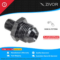 New RACEWORKS Metric Male M12X1.5 To Male Flare AN-6 AN-6 RWF-731-06BK