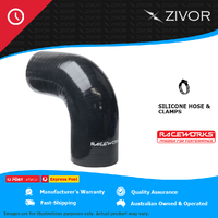 New RACEWORKS Silicone 90 Elbow 2.5" (63mm) Black 2 Yrs Warranty SHE-090-250BK