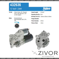 432636-Valeo Starter Motor 12V 9Th CW For PEUGEOT 406
