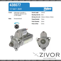 438077-Valeo Starter Motor 12V 11Th CCW For VOLKSWAGEN Transporter, T5