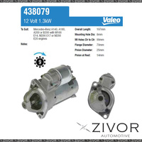 438079-Valeo Starter Motor 12V 9Th CW For MERCEDES-BENZ A200, W169