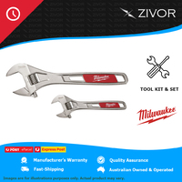 New Milwaukee 2 Pc. 152Mm (6In) & 254Mm (10In) Adjustable Wrench Set - 48227400
