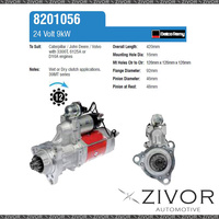 8201056-Delco Remy Starter Motor 24V 12Th CW 39MT For JOHN DEERE 824K Z-Bar