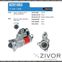 8201063-Delco Remy Starter Motor 12V 11Th CW 39MT For MACK Super-Liner, ISX500