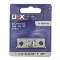 New OEX 41mm Copper Tin Plated 50A Midi Fuse  Bolt On - Single Pack ACX6505BL