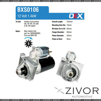 New BXS0106-OEX Starter Motor 12V 9Th CW Bosch Style For HSV Maloo, VS