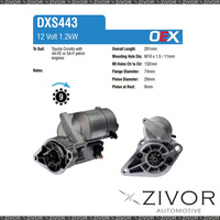 DXS443-OEX Starter Motor 12V 9Th CW Denso Style For TOYOTA Corolla, AE90