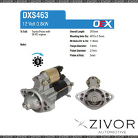 DXS463-OEX Starter Motor 12V 9Th CW Denso Style For TOYOTA Starlet, EP91R