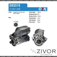 DXS519-OEX Starter Motor 12V 9Th CW Denso Style For TOYOTA HiLux, TGN16R