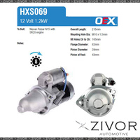 HXS069-OEX Starter Motor 12V 8Th CW Hitachi Style For NISSAN Pulsar, N14
