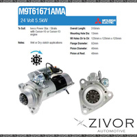 M9T61671AMA-Mitsubishi Starter Motor 24V 12Th CW For IVECO Stralis, AD450