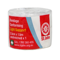 ST JOHN Conforming Bandage 2.5cm x 1.5m Medical First Aid Support #1000