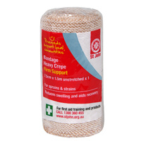ST JOHN Heavy Crepe Bandage 7.5cm x 1.5m Medical First Aid Support #1051