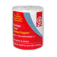 ST JOHN Crepe Bandage 5cm x 1.5m Medical First Aid Support Dressing #1070