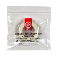 ST JOHN Surgical Tape 2.5cm x 9m Medical Adhesive First Aid Support #1128