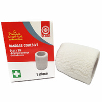 ST JOHN Cohesive Bandage 6cm x 2m Self Adhesive First Aid Support #114101