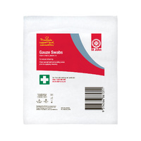 ST JOHN Gauze Swabs 10cm x 10cm 5 Pack Sterile First Aid Wound Care #2040