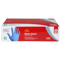 ST JOHN Nitrile Gloves Large 100 Pack Disposable Medical Protective PPE #3054L