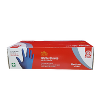 ST JOHN Nitrile Gloves Medium 100 Pack Disposable Medical Protective PPE #3054M