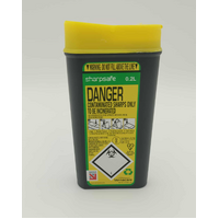 ST JOHN 200ml Sharps Container Medical Waste Disposal Needle Safety Bin #343003