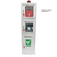ST JOHN Defibrillator Cabinet 3 in 1 First Aid Station #353823