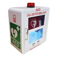 ST JOHN Defibrillator Cabinet Video Alarm AED Emergency Storage #353828