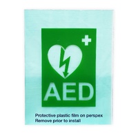 ST JOHN AED Perspex Curved Window Replacement Defibrillator Cabinet #353884