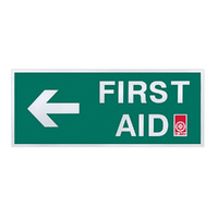 ST JOHN First Aid High Visibility Signage with Left Arrow #434865